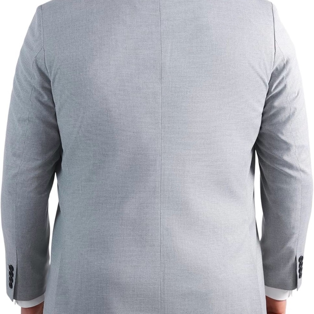 Haggar J.M. Haggar Blazer 50S Silver/Grey Sport Coat Tailored Fit 23” Sleeve - Picture 2 of 16
